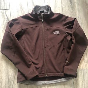 North face soft shell brown jacket